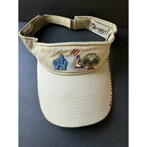 Walt Disney World Parks Visor Adult One Size Khaki Golf Hat